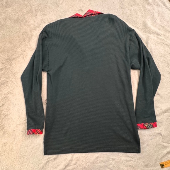 NWT Vintage Talbots Sara Campbell Plaid Collar Striped Shirt Women's Medium - Picture 11 of 11